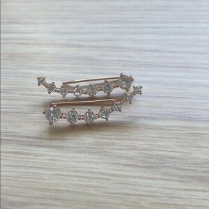 Fashion Ear Crawlers - Rose Gold/Crystal